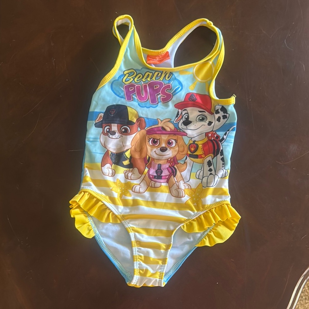 Nickelodeon Beach Pups Kids One Piece - Yellow and Blue